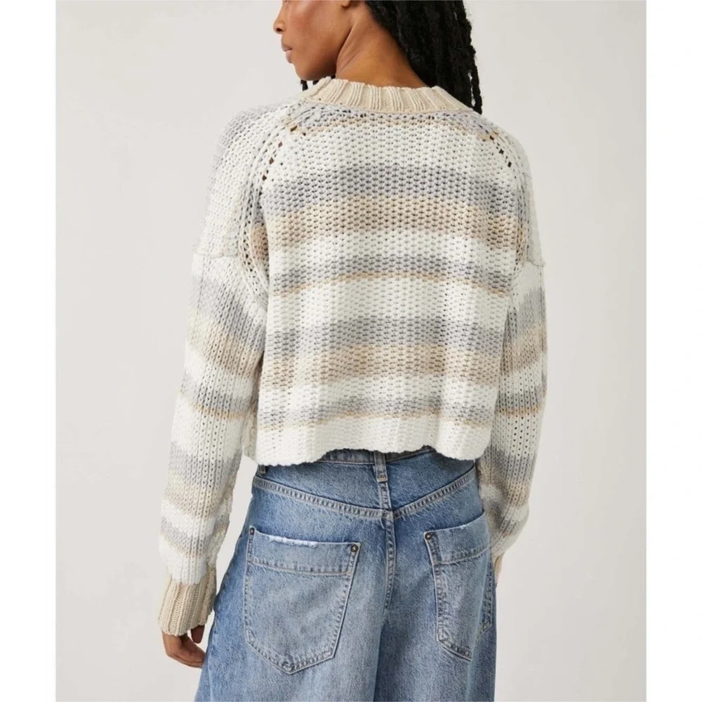 Free People Devon Gravity Combo Long Sleeve‎ Sweater Size Small Women